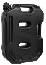 HDPE Flat Jerry Can 10L — Black